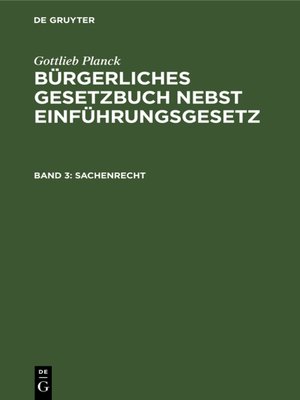 cover image of Sachenrecht